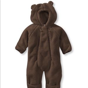 New L.L. Bean chocolate fleece overall